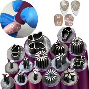 Dolintme 15PCS Nail Art Stamp Pen Set – Handicraft Nail Art Flower Stamp Pen – Nail Design Tools for DIY Nail Art Tools – Dotting Tools Nail Art Nail Graffiti for DIY