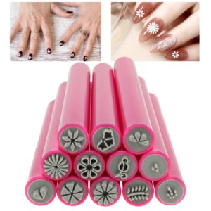 12PCS Nail Art Stamp Pen Set>Nail Art Flower Stamp Pen Nail Art Stamp Pens DIY Nail Art Tools w Different Patterns Nail Art Pens Nail Design Tools Nail Stamp Pen Set for Women Girls Home DIY Nail Art