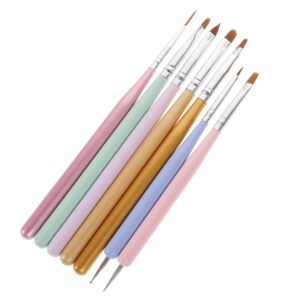 SOESFOUFU 7pcs Nail Art Pen Set Brushes for Diy Manicure Art Brush Hair for Patterns