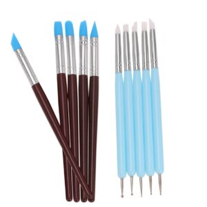 VICASKY Silicone Nail Art Accessories Pieces Dotting Pen Carving Tools Nail Liner Painting Pen Easy to Use