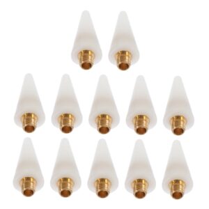 FOYTOKI Nail Art Pen Head Tip 12 Pack Rhinestone Picker Heads Nail Drill Pen Head White Replacement Tips
