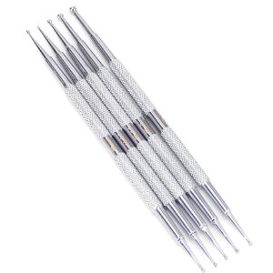 5PCS 2 WAY MARBLEIZING DOTTING MANICURE TOOLS PAINTING METAL