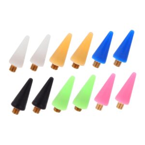 VICASKY 12pcs Nail Rhinestone Picker Wax Replacement Dotting Pen Tip Nail Art Tool Set 6 Colors