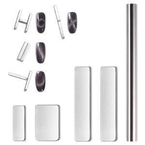 siyuwuro 5Pcs Cat Eye Nail Magnet for Nails 3D Cat Eye Gel Polish Magnet Sticks Strong Magnetic Double Head Magnets Set Long Nail Magnet Pens Cat Eye Nails Design Tool for Nail Salon>Home DIY