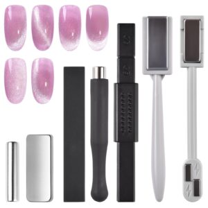 siyuwuro 7Pcs Cat Eye Nail Magnet Stick Set Cat Eye Gel Nail Polish Magnetic Pen Cat Eye Nail Magnet Wand Nail Design Tools Strong Suction Nail Magnet Plate>Nail Art Accessories