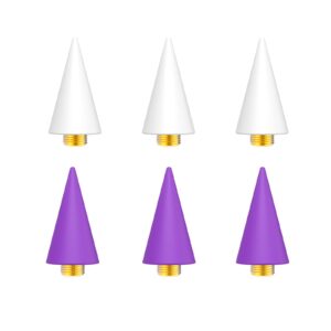 OIFEN 6 Pcs Replacement Wax Tips for Rhinestone Picker Tool,Purple and White