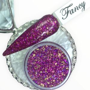 Fancy Dip Powder> Acrylic Powder> Nail Art Designs> Manicure or Pedicure Dipping Powder for Home or Salon Use. Dip Powder System> Long Lasting> Cruelty Free. 0.25 Oz Jar.