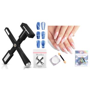 MelodySusie 5 in 1 Nail Magnet MelodySusie White Chrome Nail Powder