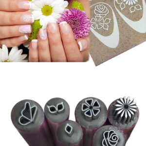 6PCS Nail Art Stamper Kit – Flower & Graffiti Stamp Pens>Dotting Tools>DIY Nail Art for Girls & Women