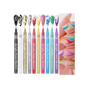 1PC 3D Nail Art Pen for Nail Art>Multicolor Nail Pens Nail Point Graffiti Dotting Pen Drawing Painting Liner Brush for Valentine’s Day DIY Nail Art Beauty Adorn Manicure Tool