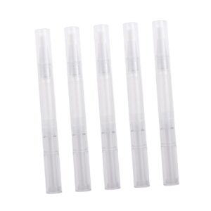 Mikinona 12 Pack Empty Nail Oil Pens Brush Tips 3ml Liquid Containers for Cosmetics Perfect for Travel Business