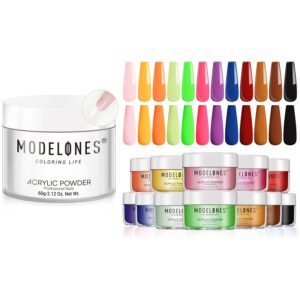 Modelones 2oz Acrylic Powder & 1 2Colors Acrylic Powder Set