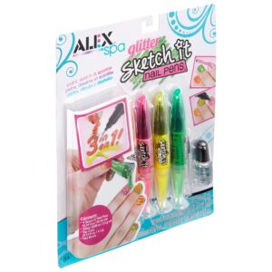 Alex Spa Glitter Sketch It Nail Pens Girls Fashion Activity