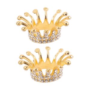 FRCOLOR Retro Nail Art Supplies 2pcs Tiara Nail Pen Holder Alloy Nail Art Pen Bracket Manicure Store Supply for