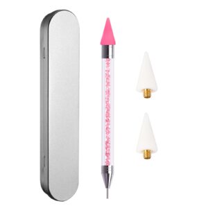 Qufiiry Nail Rhinestone Picker, Acrylic Handle Dual End Rhinestone Diamond Painting Pen, for Jewel Gems Crystals Studs Picker