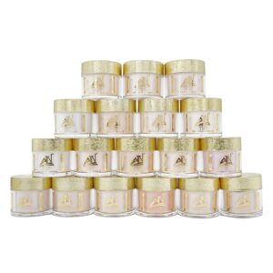 ALEX Blooming Valley Collection – 18 NUDE Colors Acrylic Powder Set for Nails> Nude Tones> Professional Nail Art Decoration
