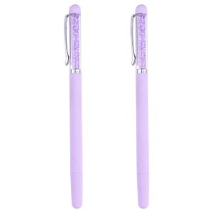 KAILIKETIY 2Pcs Nail Art Dotting Tool Set Rhinestones Picker for Easy Application Natural Nails Professional Manicure Tool for DIY Projects Purple