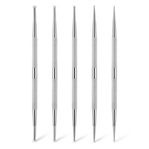 5Pcs Dotting Tools for Nail Art 2 Way Dotting Pen Tool Nail Art Tip Stainless Steel Dot Paint Pens Manicure kit Nail Art Tools Dotting Tools