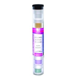 Nailite GLITTER MADNESS Colored Acrylic Powder Set> Professional Acrylic Nail System> (7) 1/2 Oz Colored Acrylic Powders