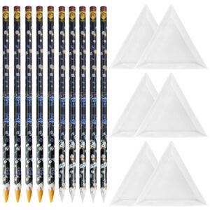 Enenes Rhinestone Picker Pen Set>10 Piece Self Adhesive Nail Dotting Wax Pen with 6 Piece Triangular Bead Separator Crystal Pick up Tools for Nail Art Diamond Painting