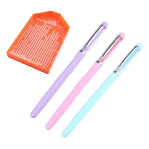 NOLITOY Diy Dotting Pen Set for Nail Art 3pc Drill Pen Rhinestones Picker Nail Brushes Perfect for Learners Professionals