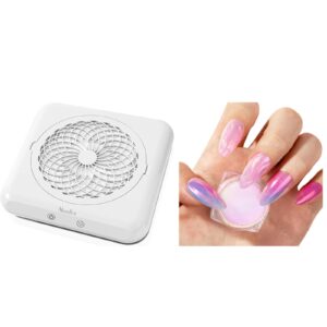 MelodySusie Nail Dust Collector with Reusable Filter MelodySusie Unicorn Chrome Nail Powder