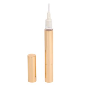 MERRYHAPY 5pcs Aluminum Tube Empty Nail Polish Pens Brush Tip Nail Gel Polish Applicator for Professional Use
