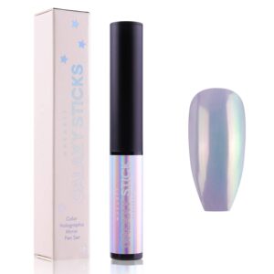 Makartt Galaxy Sticks Chrome Nail Powder Pen Holographic Nail Powder Air Cushion Pen Magic Nail Powder Nail Art DIY Gel Nail Decoration 1 Pack (Spectrum)